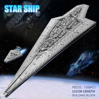 Thumbnail for Building Blocks MOC Star Wars UCS Executor Class Dreadnought Bricks Toy - 3