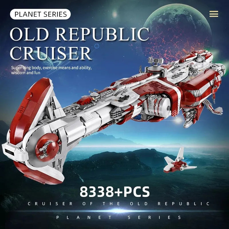 Building Blocks MOC Star Wars UCS Old Republic Escort Cruiser Ship Bricks Toy - 5