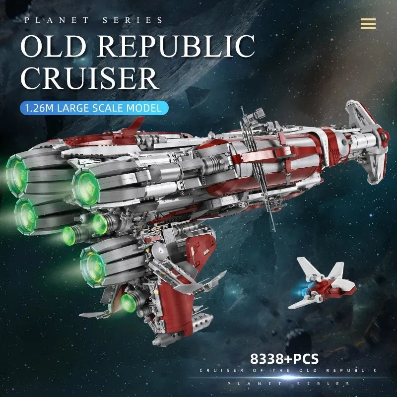 Building Blocks MOC Star Wars UCS Old Republic Escort Cruiser Ship Bricks Toy - 2