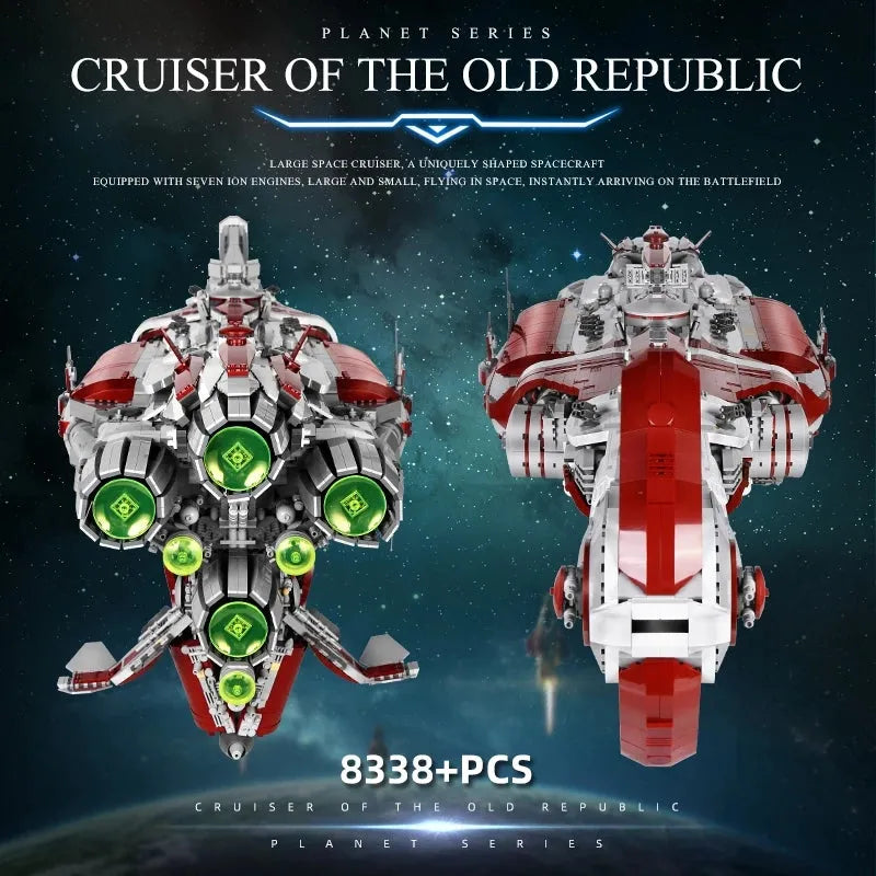 Building Blocks MOC Star Wars UCS Old Republic Escort Cruiser Ship Bricks Toy - 6