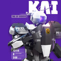 Thumbnail for Building Blocks MOC STEM RC Police Balance Robot APP Bricks Toy Construction Set Toys - 3