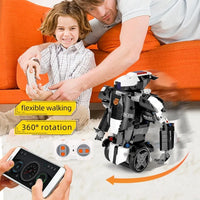 Thumbnail for Building Blocks MOC STEM RC Police Balance Robot APP Bricks Toy - 6
