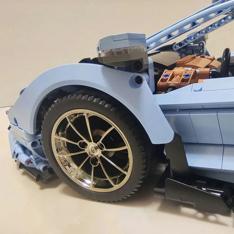 Building Blocks MOC Super Roadster Racing Sports Car Bricks Toys - 6