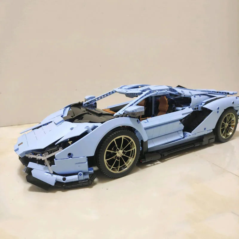 Building Blocks MOC Super Roadster Racing Sports Car Bricks Toys - 9