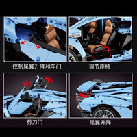 Thumbnail for Building Blocks MOC Super Roadster Racing Sports Car Bricks Toys Construction Set Toys - 17