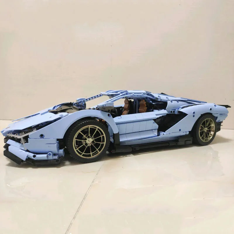 Building Blocks MOC Super Roadster Racing Sports Car Bricks Toys - 13