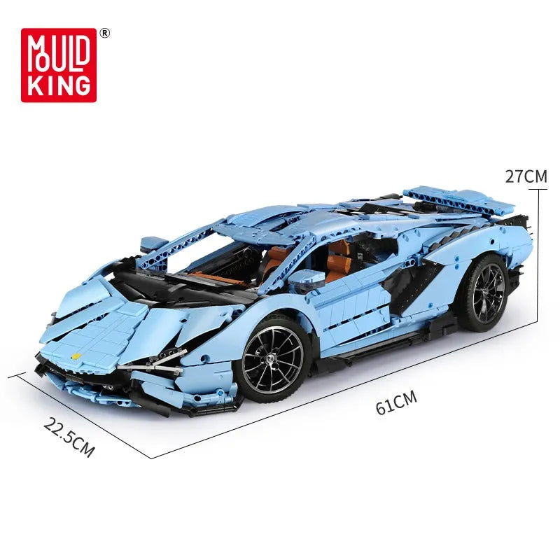 Building Blocks MOC Super Roadster Racing Sports Car Bricks Toys Construction Set Toys - 3