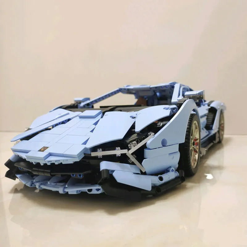 Building Blocks MOC Super Roadster Racing Sports Car Bricks Toys - 7