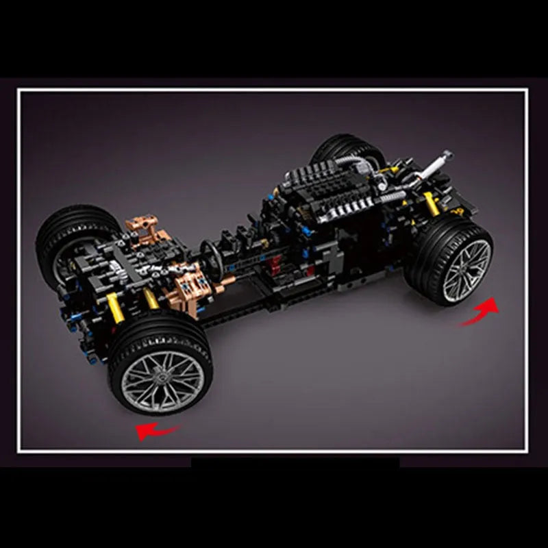 Building Blocks MOC Super Roadster Racing Sports Car Bricks Toys - 16