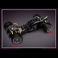 Thumbnail for Building Blocks MOC Super Roadster Racing Sports Car Bricks Toys Construction Set Toys - 16