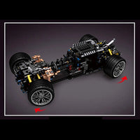 Thumbnail for Building Blocks MOC Super Roadster Racing Sports Car Bricks Toys - 16