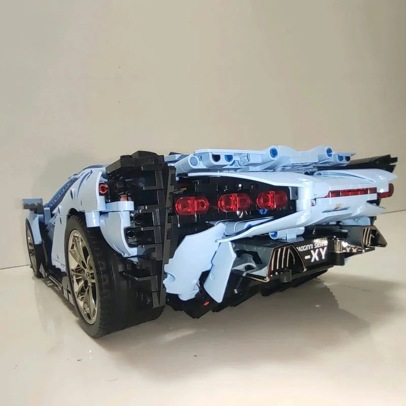 Building Blocks MOC Super Roadster Racing Sports Car Bricks Toys - 12