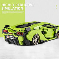 Thumbnail for Building Blocks MOC Super Sport Lambo Sian Racing Car Bricks Toys 10011 Construction Set Toys - 9
