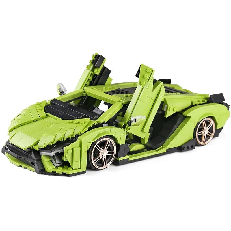 Building Blocks MOC Super Sport Lambo Sian Racing Car Bricks Toys 10011 Construction Set Toys - 5