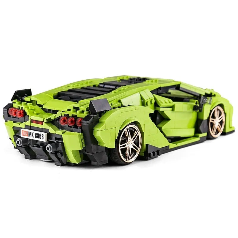 Building Blocks MOC Super Sport Lambo Sian Racing Car Bricks Toys 10011 Construction Set Toys - 4