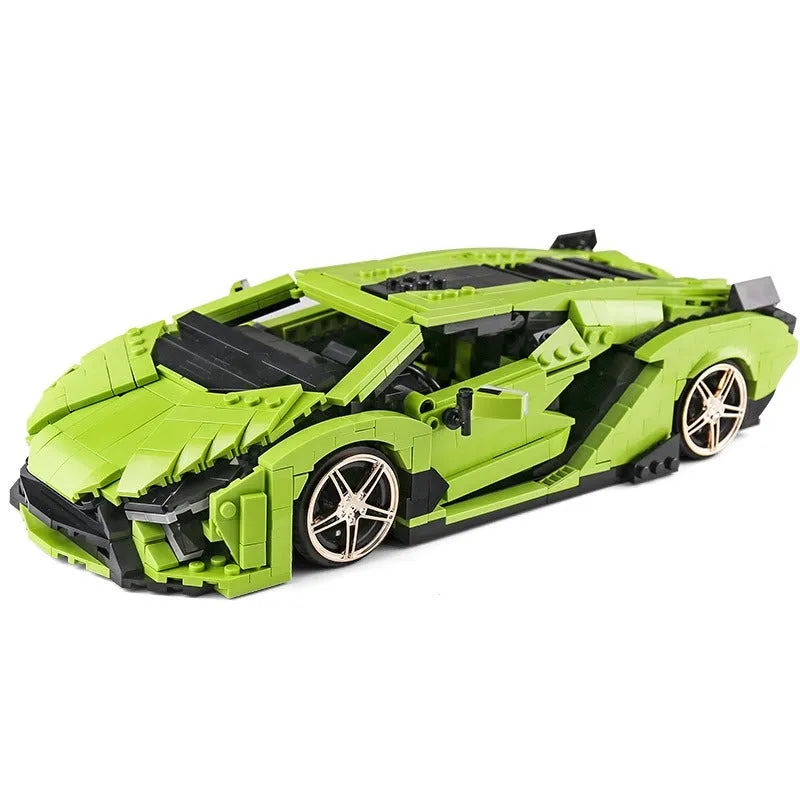 Building Blocks MOC Super Sport Lambo Sian Racing Car Bricks Toys 10011 Construction Set Toys - 6