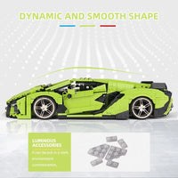 Thumbnail for Building Blocks MOC Super Sport Lambo Sian Racing Car Bricks Toys 10011 - 10