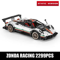 Thumbnail for Building Blocks MOC Supercar Pagani Zonda R Racing Car Bricks Toy 13060 - 2