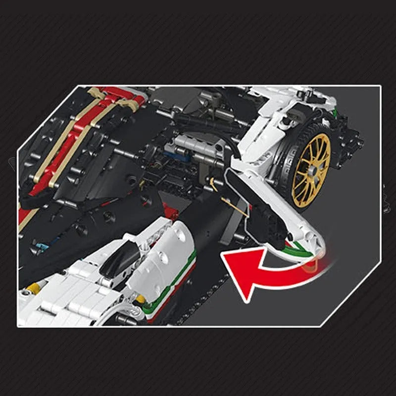 Building Blocks MOC Supercar Pagani Zonda R Racing Car Bricks Toy 13060 - 9