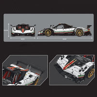 Thumbnail for Building Blocks MOC Supercar Pagani Zonda R Racing Car Bricks Toy 13060 - 8