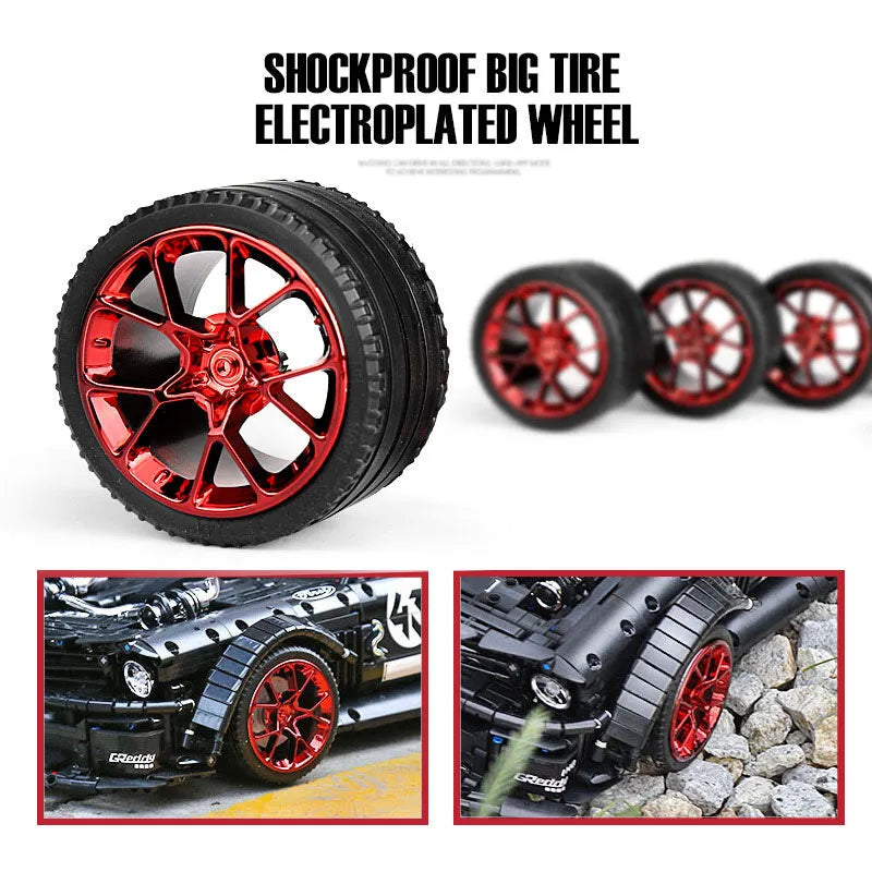 Building Blocks MOC Tech 13108 Classic Sports Car Mustang RTR V2 Bricks Toys Construction Set Toys - 3