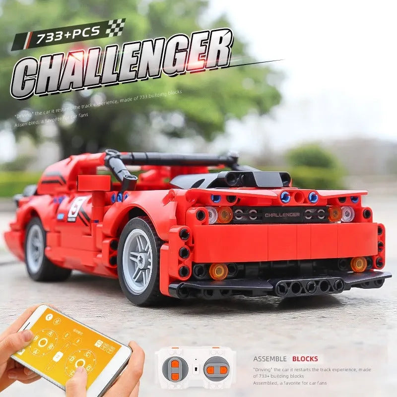 Building Blocks MOC Tech RC APP Challenger Racing Car Bricks Toys 15017 - 7