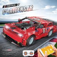 Thumbnail for Building Blocks MOC Tech RC APP Challenger Racing Car Bricks Toys 15017 Construction Set Toys - 2