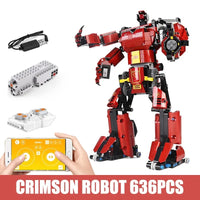 Thumbnail for Building Blocks MOC Tech RC Motorized Crimson Beast Robot Bricks Toy 15038 - 5