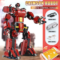Thumbnail for Building Blocks MOC Tech RC Motorized Crimson Beast Robot Bricks Toy 15038 Construction Set Toys - 7