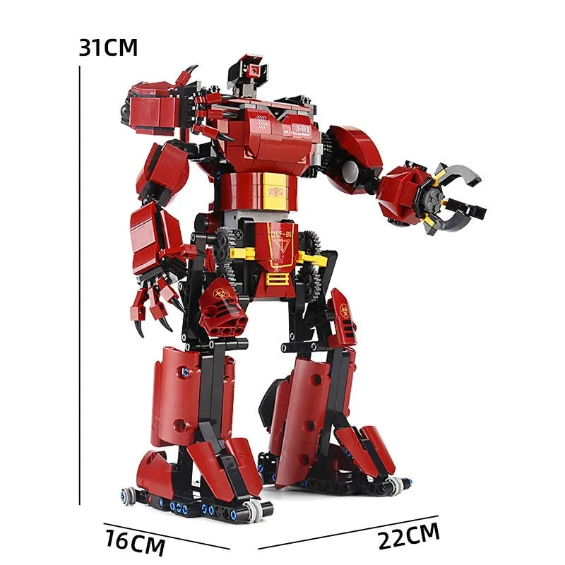 Building Blocks MOC Tech RC Motorized Crimson Beast Robot Bricks Toy 15038 - 4