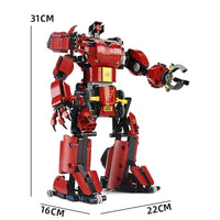 Thumbnail for Building Blocks MOC Tech RC Motorized Crimson Beast Robot Bricks Toy 15038 Construction Set Toys - 4