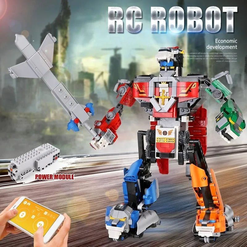 Building Blocks MOC Tech RC Motorized Transformer Beast Robot Bricks Toy - 7