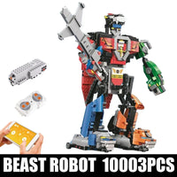 Thumbnail for Building Blocks MOC Tech RC Motorized Transformer Beast Robot Bricks Toy - 2