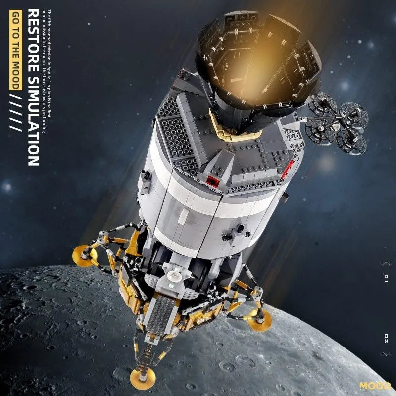 Building Blocks MOC UCS Apollo 11 Spacecraft Lunar Landing Bricks Toys 21006 - 3