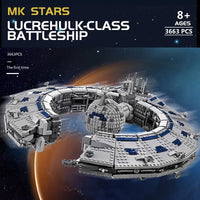 Thumbnail for Building Blocks MOC UCS Star Wars Lucrehulk Star Control Ship Bricks Toy 21008 Construction Set Toys - 2