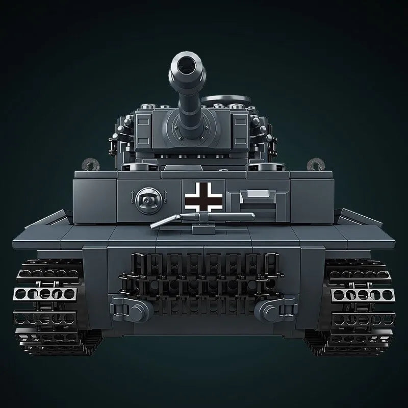 Building Blocks MOC WW2 Motorized RC Heavy Tiger Battle Tank Bricks Toy - 4
