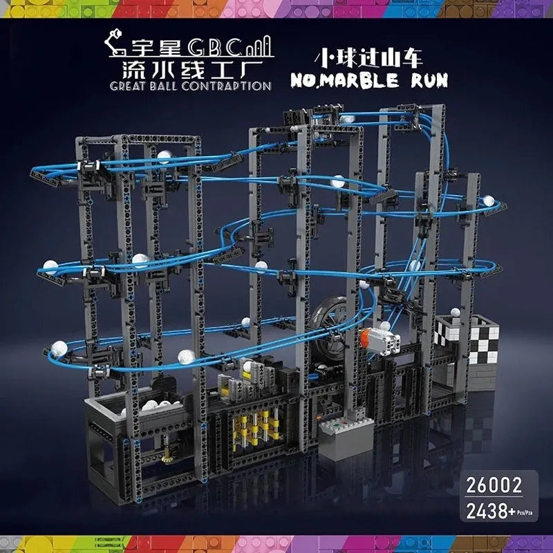 Building Blocks Motorized Ball Contraption Marble Run Bricks Kids Toys Construction Set Toys - 7