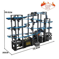 Thumbnail for Building Blocks Motorized Ball Contraption Marble Run Bricks Kids Toys Construction Set Toys - 6