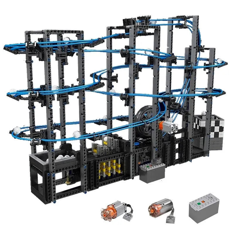 Building Blocks Motorized Ball Contraption Marble Run Bricks Kids Toys Construction Set Toys - 1