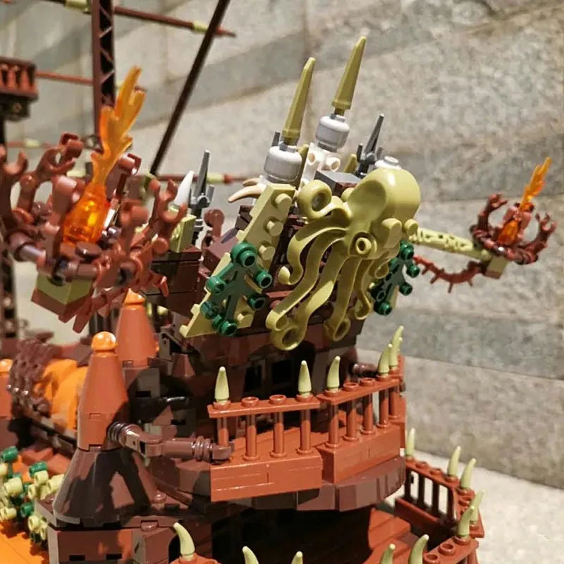 Building Blocks Pirates Of Caribbean MOC 13138 Flying Dutchman Ship Bricks Toy - 4