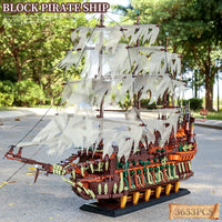 Thumbnail for Building Blocks Pirates Of Caribbean MOC 13138 Flying Dutchman Ship Bricks Toy - 3