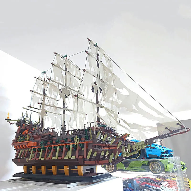 Building Blocks Pirates Of Caribbean MOC 13138 Flying Dutchman Ship Bricks Toy - 6