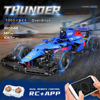 Thumbnail for Building Blocks RC Motorized F1 Thunder Furious Racing Car Bricks Toy 18024B Construction Set Toys - 2