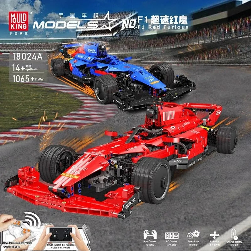 Building Blocks RC Motorized F1 Thunder Furious Racing Car Bricks Toy 18024B Construction Set Toys - 7