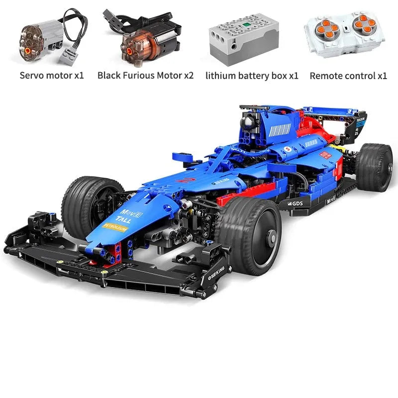Building Blocks RC Motorized F1 Thunder Furious Racing Car Bricks Toy 18024B - 1