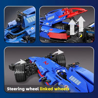 Thumbnail for Building Blocks RC Motorized F1 Thunder Furious Racing Car Bricks Toy 18024B Construction Set Toys - 6