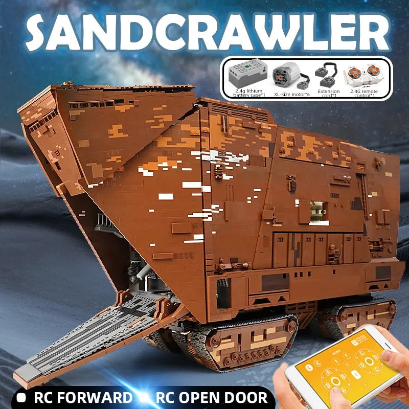 Building Blocks Star Wars MOC 21009 Cavegod UCS Sandcrawler Bricks Toy - 2