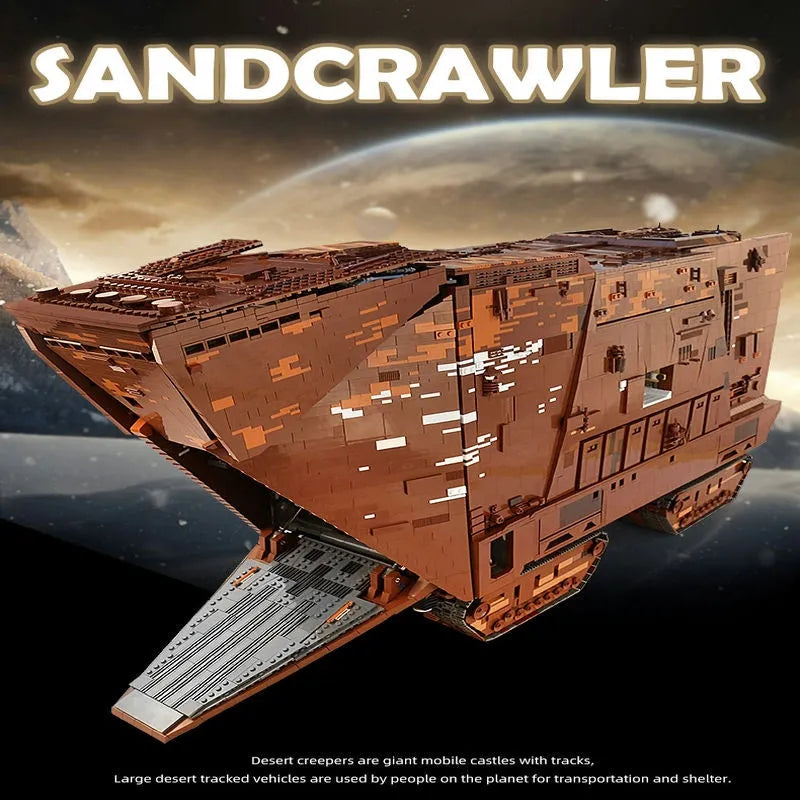 Building Blocks Star Wars MOC 21009 Cavegod UCS Sandcrawler Bricks Toy - 11