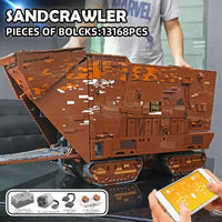 Thumbnail for Building Blocks Star Wars MOC 21009 Cavegod UCS Sandcrawler Bricks Toy - 17