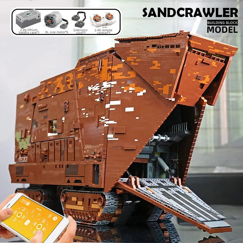 Building Blocks Star Wars MOC 21009 Cavegod UCS Sandcrawler Bricks Toy - 13